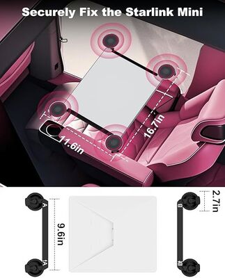 kupować Silny podnośnik do kubka wysysającego do samochodu dla Starlink Mini, bezpieczny zestaw adaptacji dachu pojazdu do jazdy online manufacture