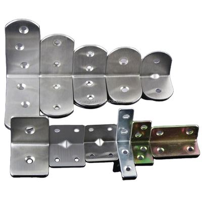 Wysokiej wytrzymałości metalowe uchwyty kątowe Stamping Precision Cut Secure Mounting Corrosion Resistant Coating